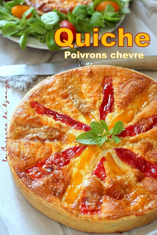 Quiche poivrons et chevre facile