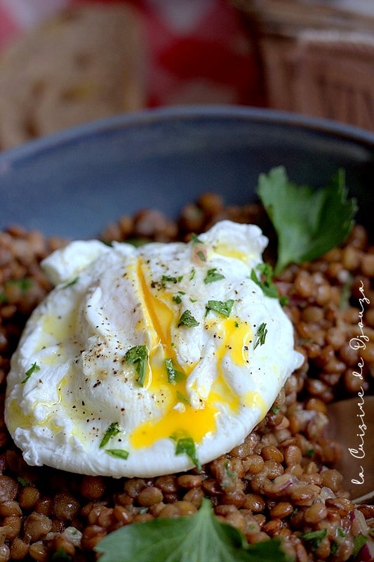 Salade de lentilles froide lyonnaise