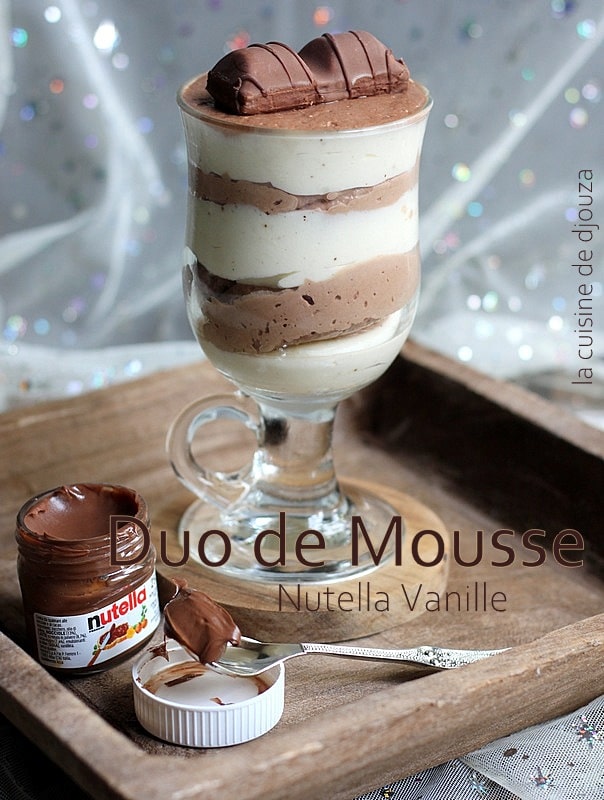 Duo de mousse nutella vanille