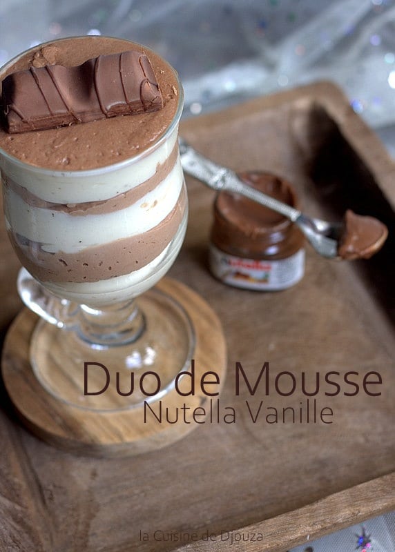 Duo de mousse nutella vanille