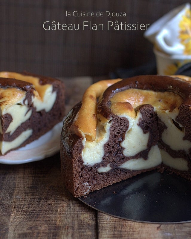 Gateau marbre chocolat au flan pâtissier