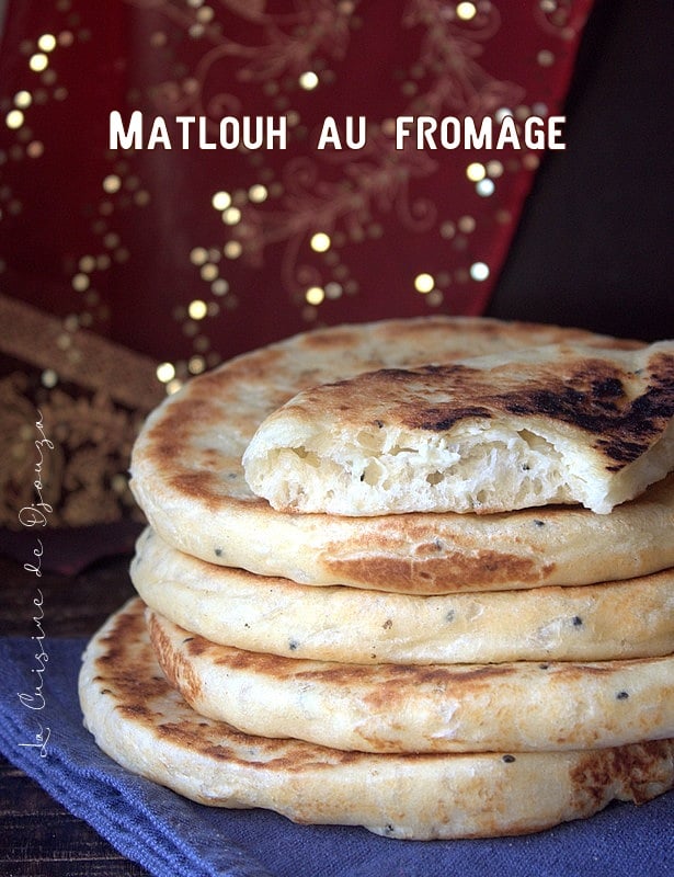 Pain matlouh au fromage à la poêle