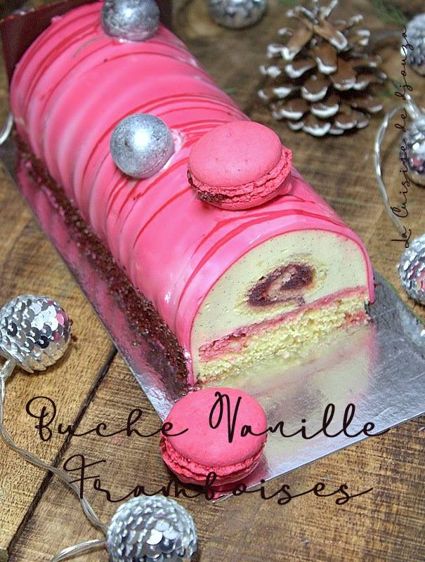 Buche de noel vanille framboise