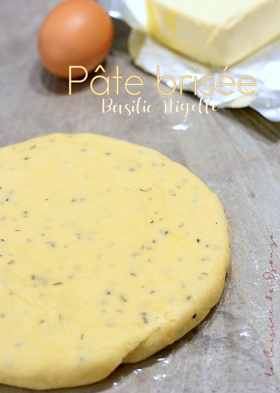 Pâte brisée basilic nigelle pour quiche