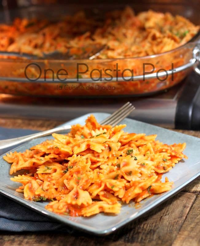 Recette One pasta pot de farfalles