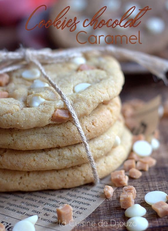 Recette cookies chocolat blanc et pépites de caramel