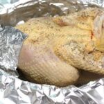 déposez le poulet croute de sel