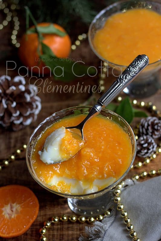 dessert panna cotta sauce clémentine