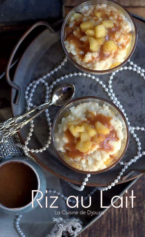 Riz au lait vanillé aux pommes