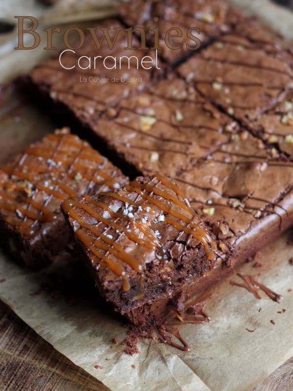 Brownies caramel chocolat noix