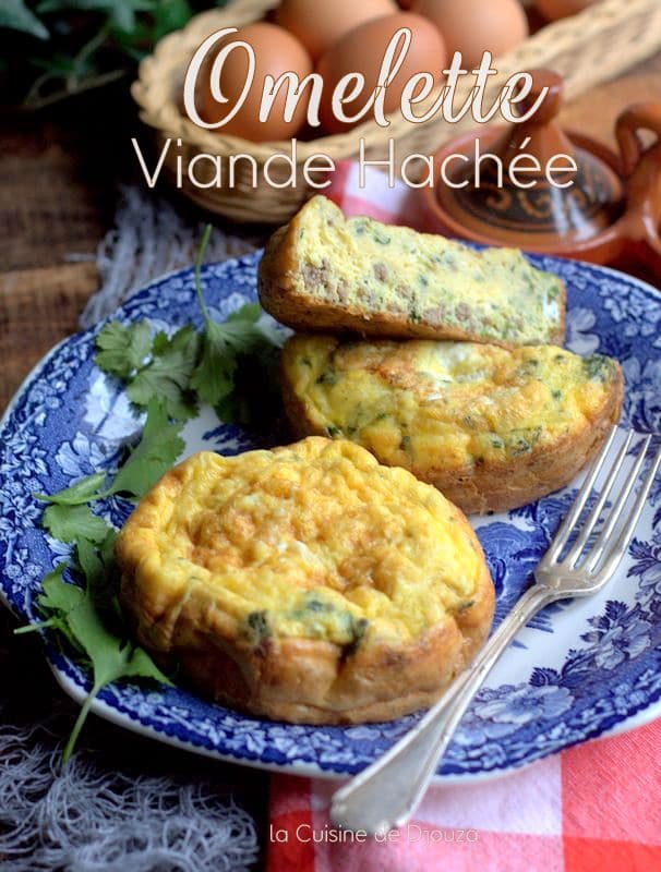 omelette à la viande hachée facile