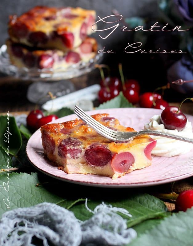 gratin de cerises fraîches