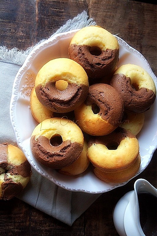 Madeleines rondes chocolat vanille