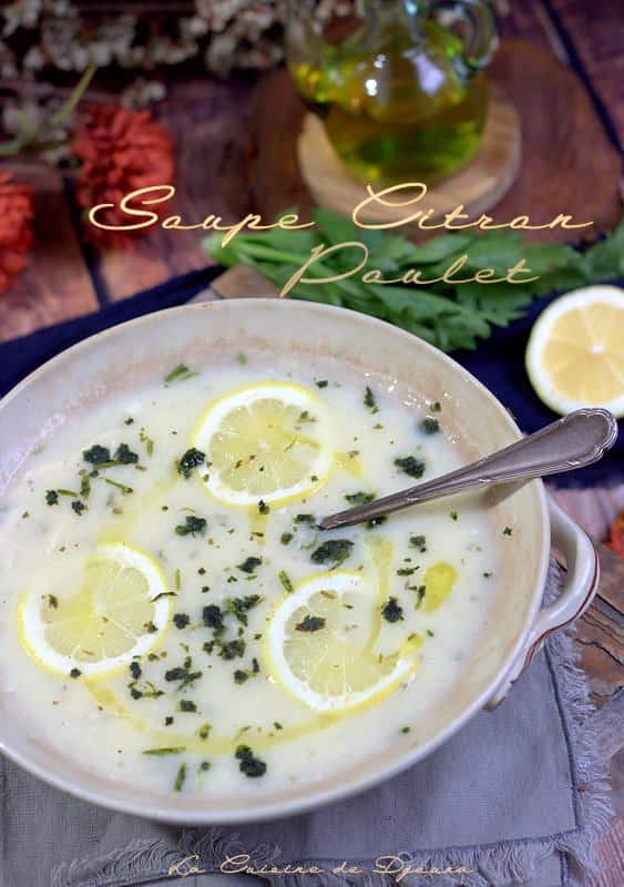 Soupe grecque au poulet et citron (avgolemono)