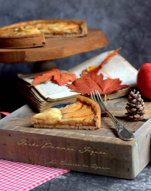 gateau pomme gourmand avec compote de figue