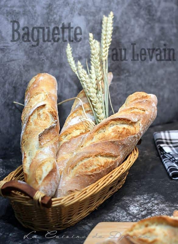 Pain baguette au levain naturel