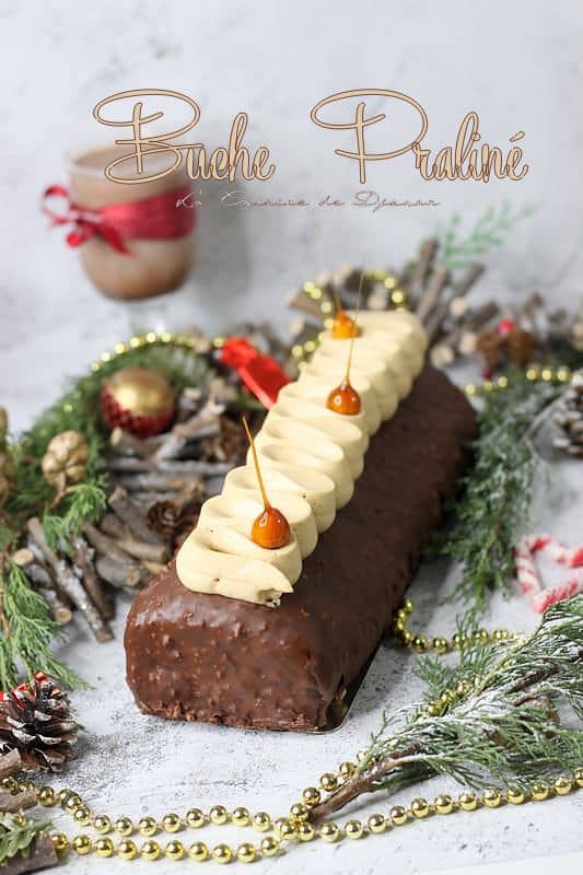 Recette de buche roulé au glaçage rocher