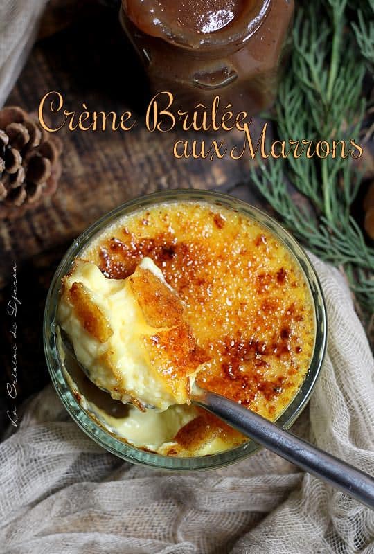 Creme brulee caramelisee à la crème de marron