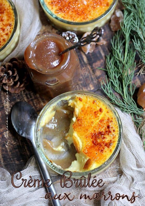 Crème brûlée confiture de marrons