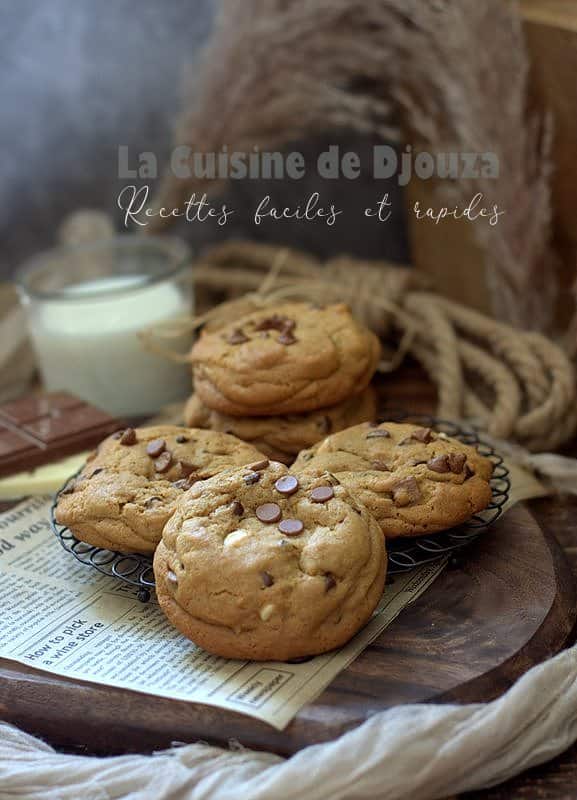 Recette de biscuits cookies 3 chocolat