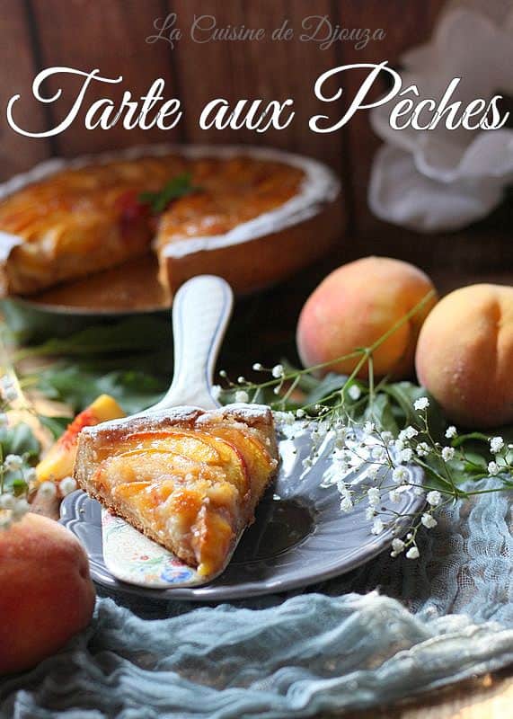 Part de tarte pêches 