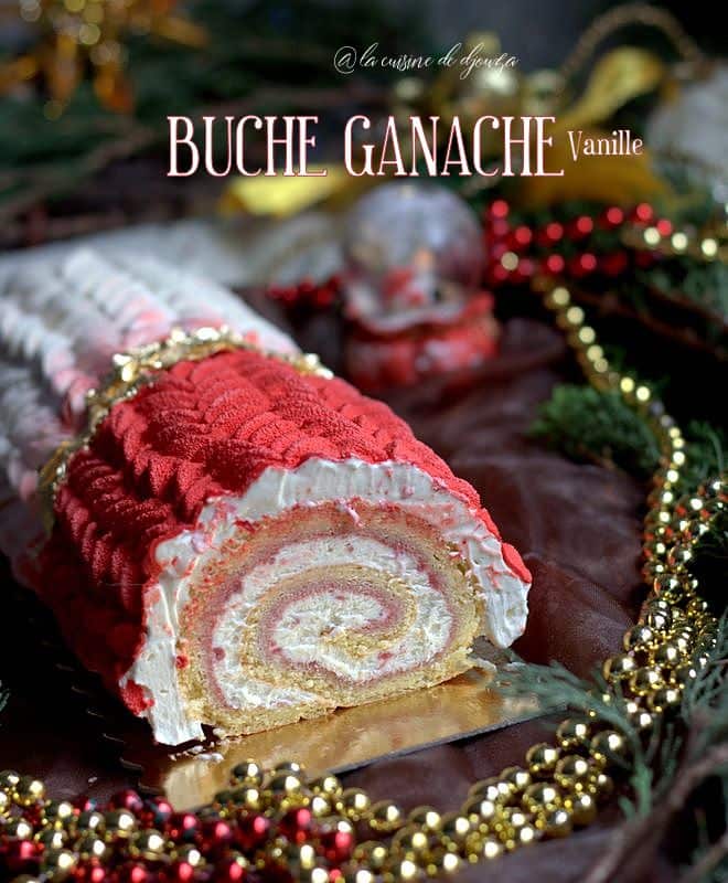 Buche de noel fraises et ganache montée