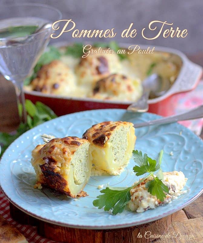 Pommes de terre farcie à la viande blanche