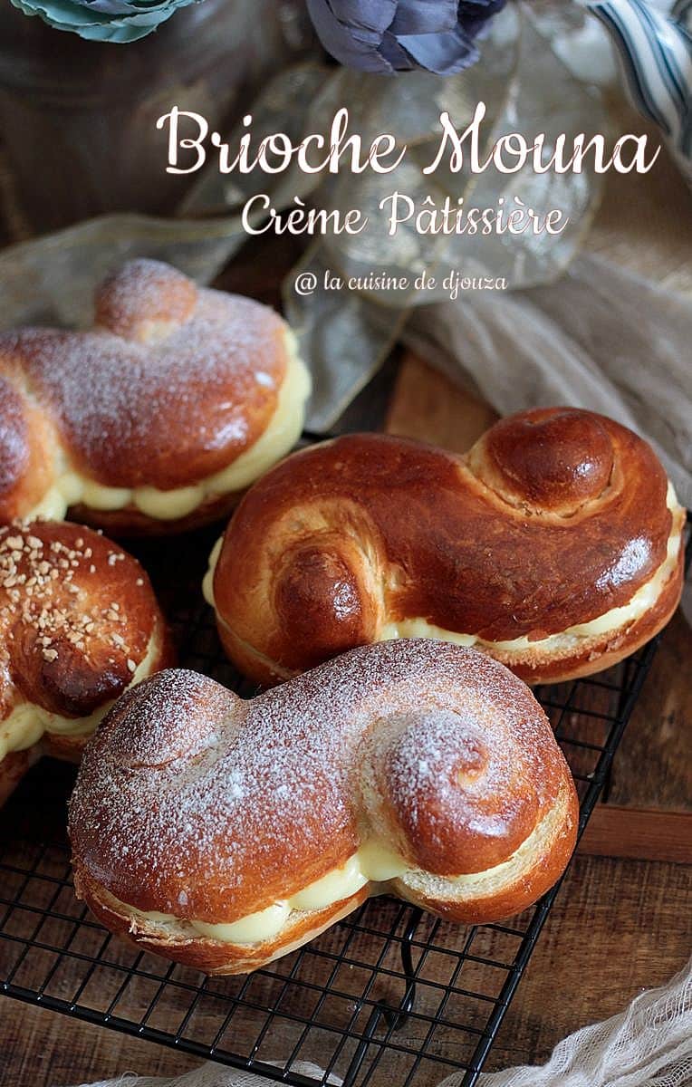 Recette de Mouna, brioche de Pâques à la crème pâtissière