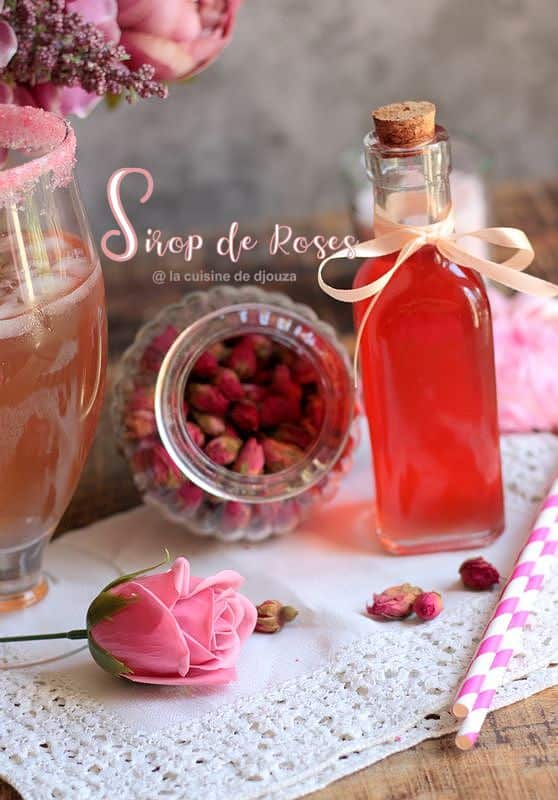 Sirop de roses fait maison