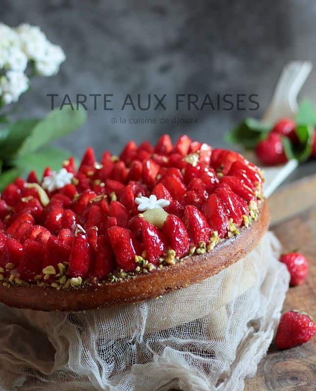 Tarte aux fraises crème d'amande et pâtissière