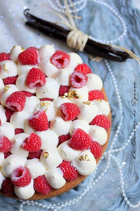 Recette de tarte framboises avec biscuit breton