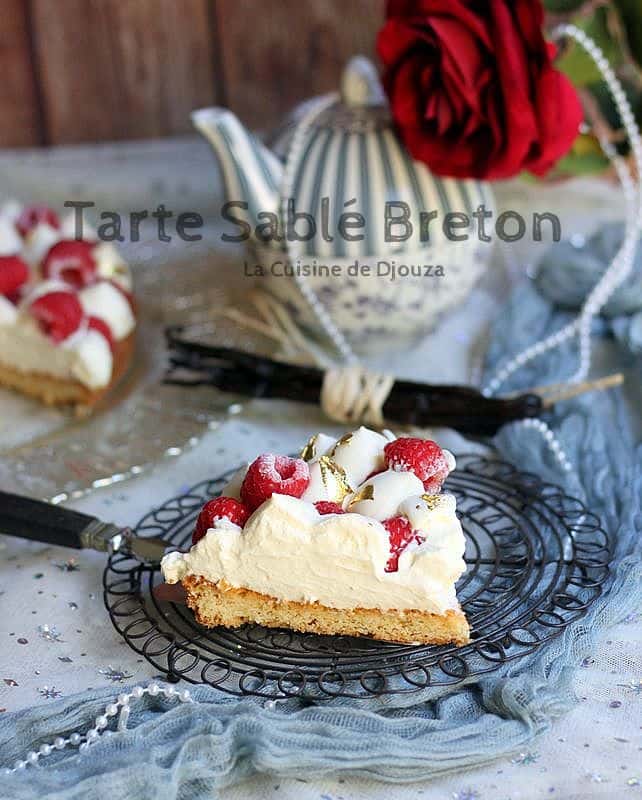 Recette de tarte facile framboises et crème diplomate