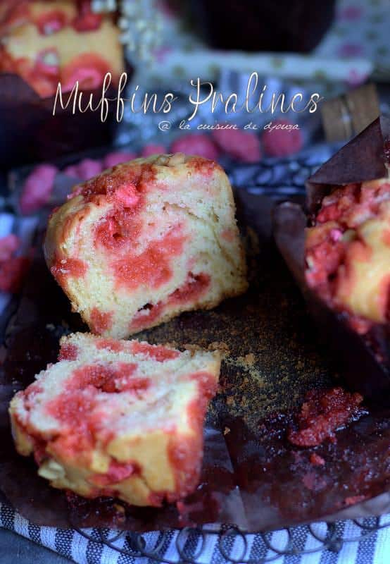 Muffins pralines roses