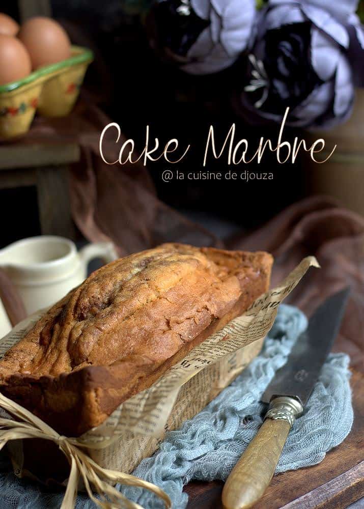 Cake chocolat marbré à la crème pour le goûter