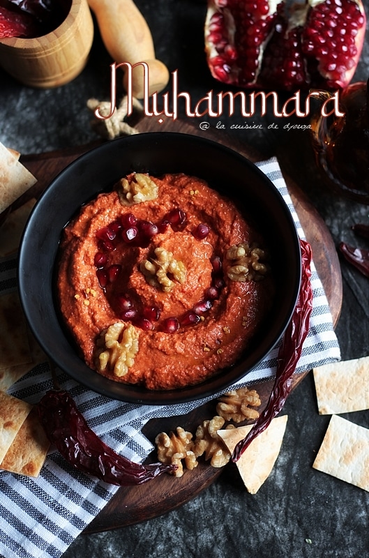 Muhammara purée de poivrons rouges aux noix