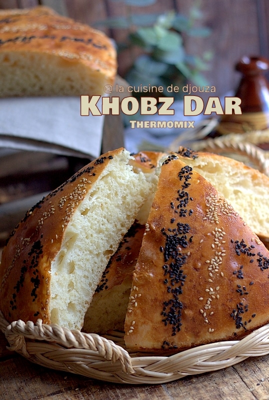 Recette pour faire du pain khobz dar dans un thermomix