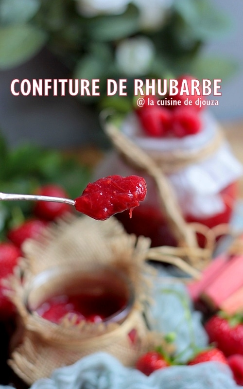 délicieuse confiture à la rhubarbe