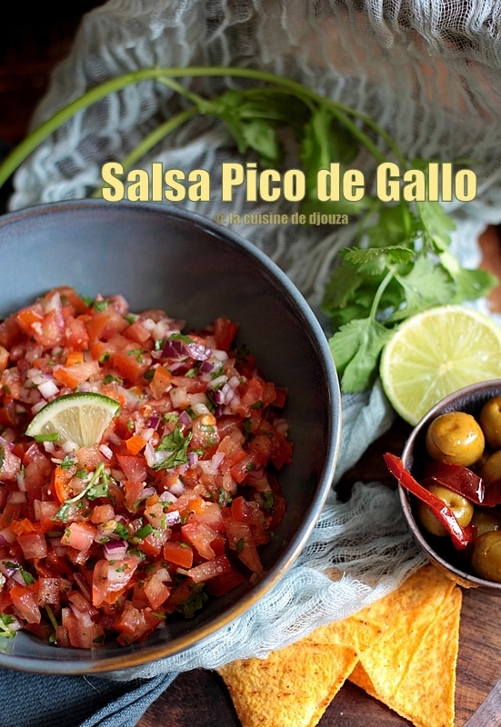 Salade fraîche pico de gallo mexicaine