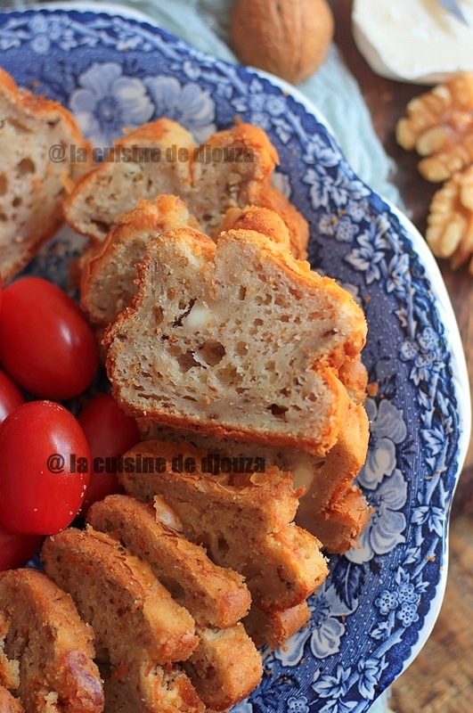 Cake salé chèvre et noix