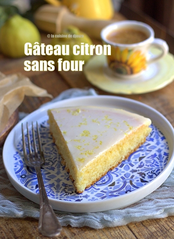 Gâteau moelleux citron cuit à la poele