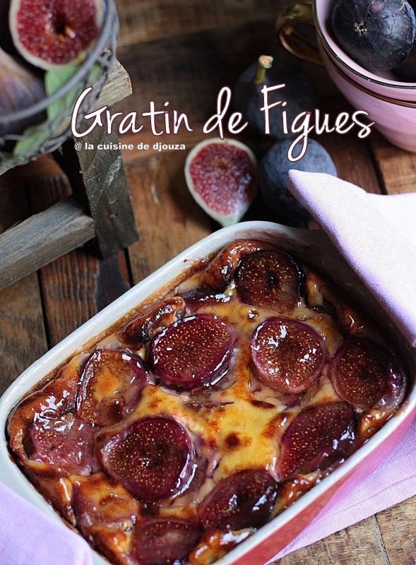 Gratin de figues fraîches aux amandes