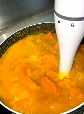 Soupe de potiron et poulet