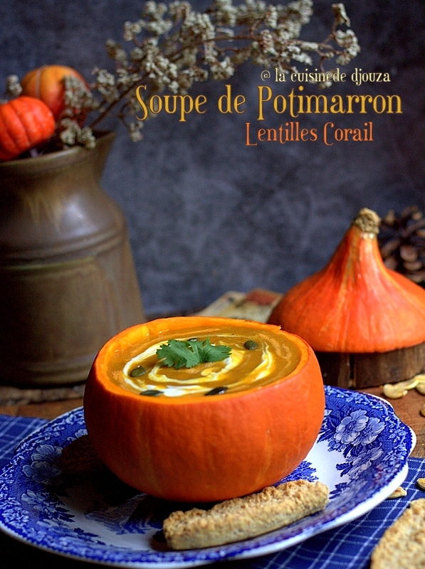 Soupe au Potimarron lentilles corail