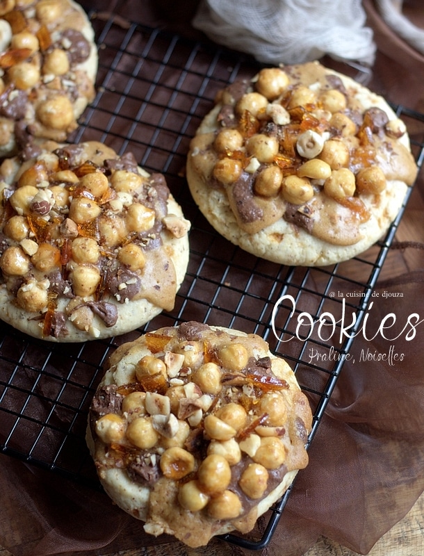 Généreux cookies façon Cédric Grolet au praliné et noisettes