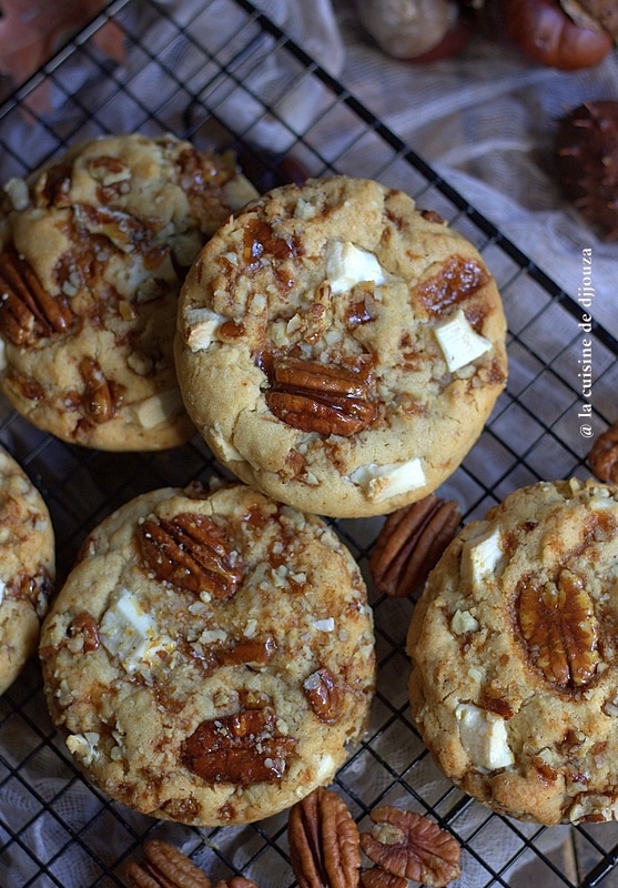 Recette de cookies aux noix de pecan chocolat blanc