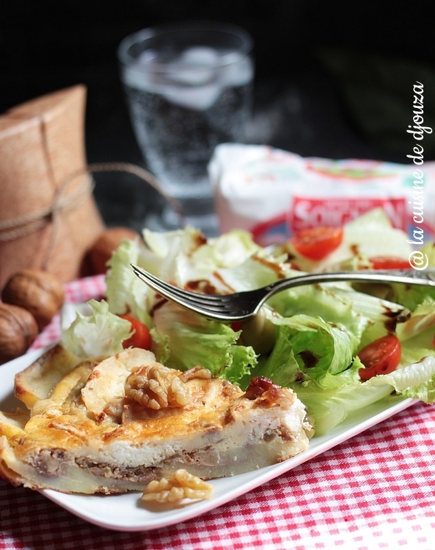 Tarte salée sans pâte aux pommes de terre et chevre