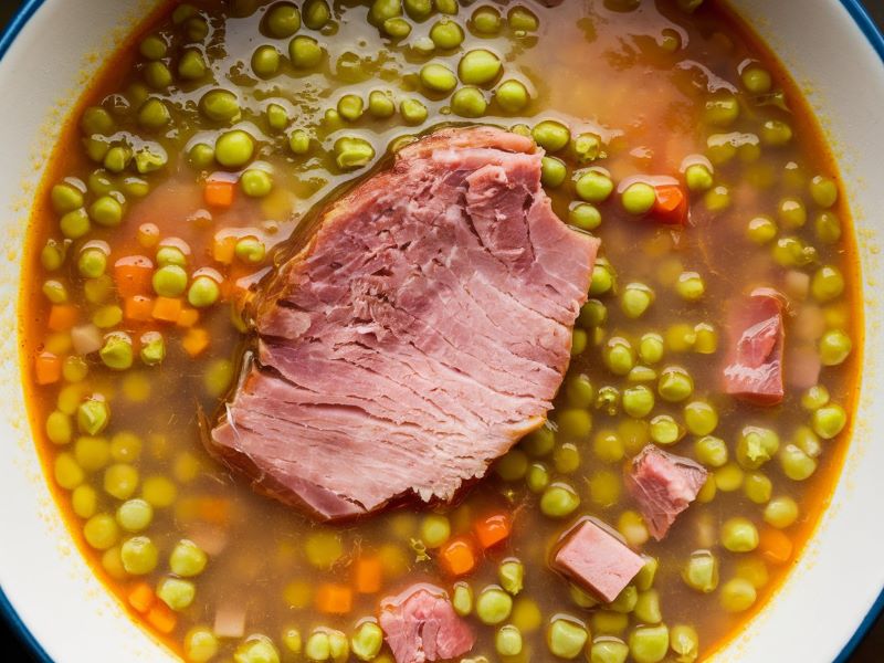 Soupe anglaise au poisson et pois