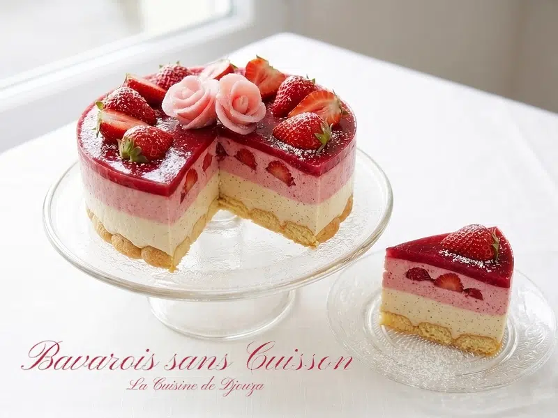 Bavarois sans cuisson aux fraises et agrumes