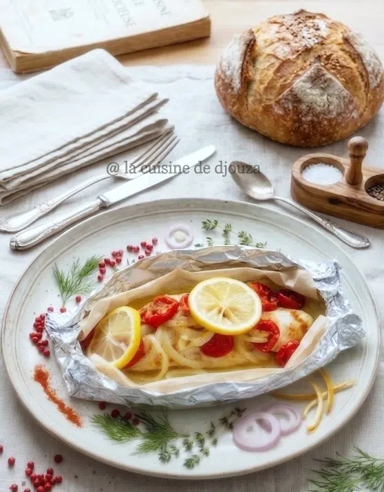 Recette de dos de cabillaud en papillote au four pour un régime sain
