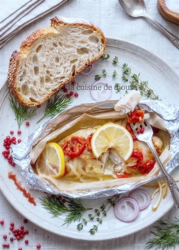 Dos de cabillaud en papillote, recette healthy